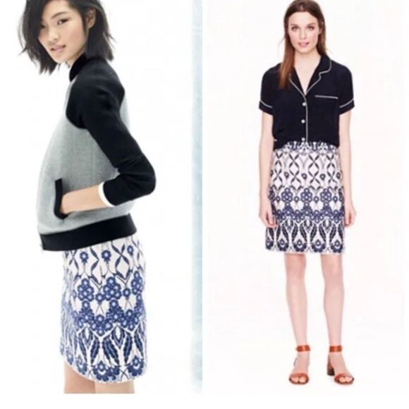 J. Crew women’s A-line floral skirt size 6 multi colored knee length - Picture 1 of 8